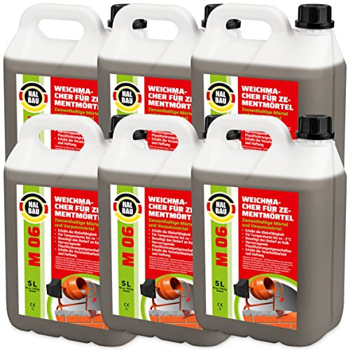 Suavizante para mortero de árbol, 30 litros, líquido, sustituye la cal en morteros de pared y yeso para temperaturas de hasta -2 °C M06