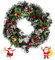 Cozlly Corona de Navidad 30cm, Decoraciones Colgantes de Navidad, Guirnalda de Navidad en la Puerta Principal, Corona de Navidad Artificial para Decoración de árbol de Pared de Puerta