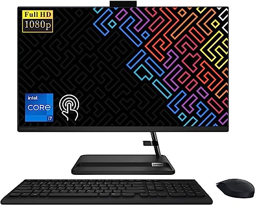 Lenovo IdeaCentre 3i 27 FHD Touchscreen All-in-One Desktop Computer - Intel 10-Core i7-13620H fino a 4,9 GHz, 32 GB RAM, 1 TB NVMe SSD, Intel UHD Graphics, Audio by Harman, Windows 11 Home
