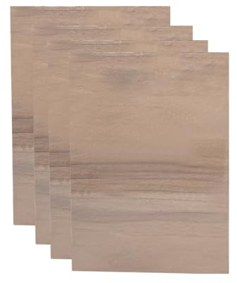 Lot de 4 plaques de contreplaqué A4 - 297 mm x 215 mm x 3 mm - Plaques de contreplaqué en bois fin (+/- 0,2 mm) - Pour bricolage, artisanat, mini maison, bateau, avion (contreplaqué de noyer)