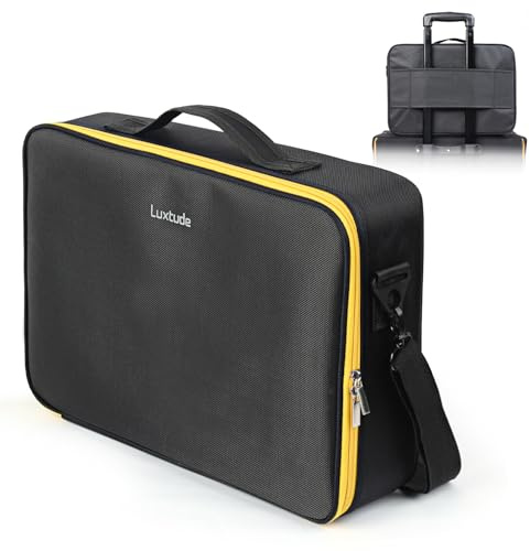 Luxtude Battery Case for Tool Power 12V/18V/20V Battery & Charger, Hard Tool Batteries Case Holds 20V 2.0/3.0/4.0/5.0/6.0/9.0-Ah Batteries, Adapter,Bag Only