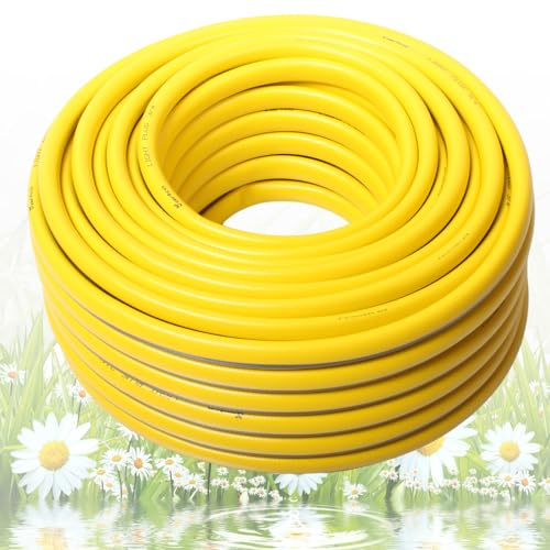 all4you Gartenschlauch 1 Zoll 20m 30m 50m Grün Gelb Wasserschlauch Varianten (50m Gelb)