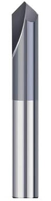 Pangyoo Fraise en bout de chanfrein à tige de 4mm 5mm, 90 degrés 2-12mm, 2 cannelures, fraise à chanfrein, fraise en bout de carbure, Machine CNC, fraise(D10xD10x75Lx90Degree)