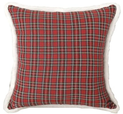 champracer 2er Set Kissenbezüge Kuschelkissen Flauschig Gitter Dekokissen Sofakissen Plüschkissen Fellkissen Couchkissen Kissenhülle Zierkissenbezug für Wohnzimmer (rot,50 * 50 cm)