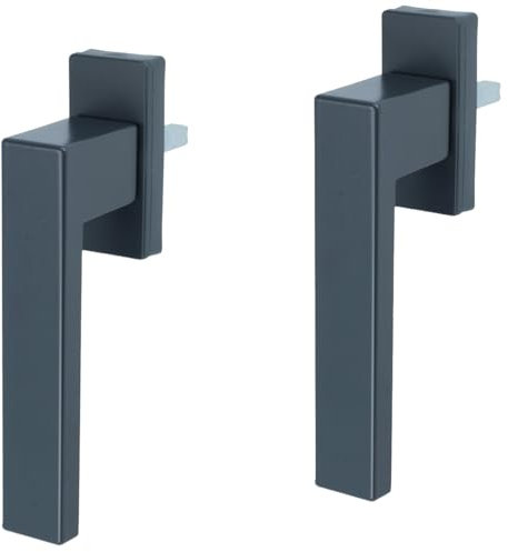 2er Set von Anthrazit Fenstergriff Rasterolive Fensterolive aus Metall 45° Rasterung exklusives Design RAL7016