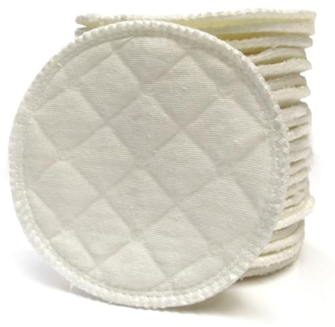 Coppette Assorbilatte Lavabili 12 Pezzi Cotone 3 Strati | Forma Sagomata, Colore Bianco, Traspiranti e Skin-friendly per Madri in Allattamento