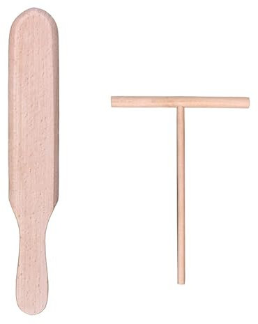 CUHZA 2 Pezzi Stendi Crepes, Spatola, Distributore di Crepes, Crepe Spreader, Rastrello per Stendere Crêpes,Spalmatore per Crepe
