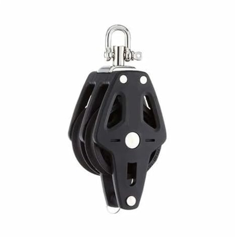 NSNYDNZ Pulley, Single Swivel Shackle Sailboat 35mm 1 3/8 Double Swivel Shackle Block Small Boat Block BP3504F