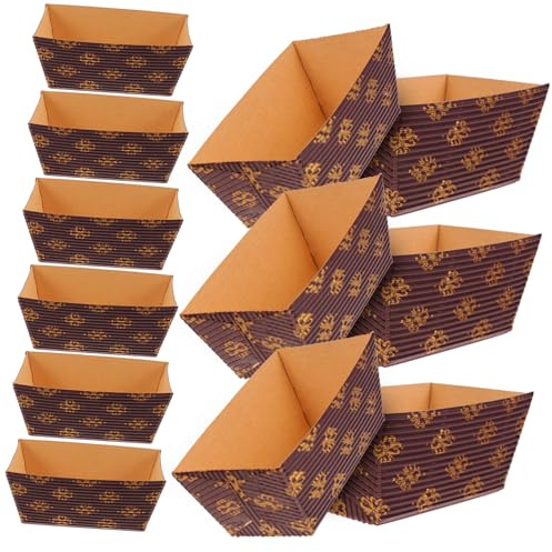 DECOMELODY Moldes De Papel Para Hornear Pan Rectangulares 80x40x40mm Papel Resistente a Altas Temperaturas Para Repostería y Panadería Moldes Desechables Para Eventos y Hogar Paquete De 25 Unidades