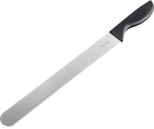 Cuchillo de repostería Westmark: cuchillo de corte de doble filo para cortar pasteles y bases de tartas o para extender glaseado y cremas. Acero inoxidable, PP.