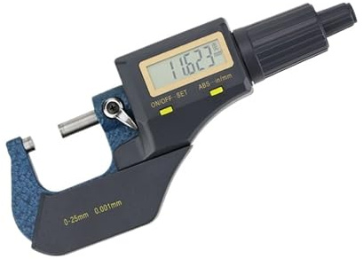 Micrómetro digital externo de 0-25 mm, herramientas de medición, calibres de carburo for micrómetros exteriores. Para múltiples escenarios