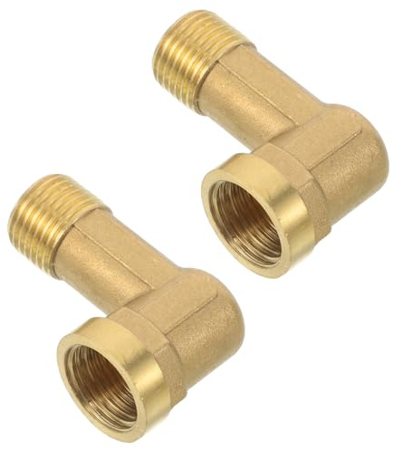 DIYEAH 2pezzi Raccordo Gomito in Ottone Gradi Adattatore Maschio-femmina Per Tubi Flessibili Raccordo in Ottone Massiccio Per Installazioni Idrauliche Curvatura Efficiente