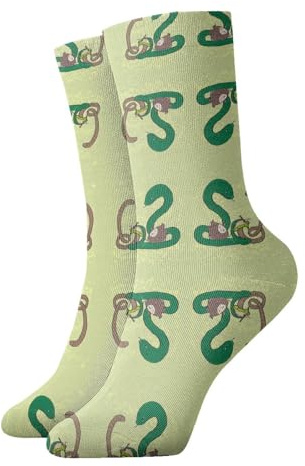 BLWSLC Calcetines con patrón de serpiente de lombriz de girasol, calcetines deportivos e informales para correr, adecuados para el hogar o actividades al aire libre