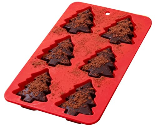 Yulokdwi Moules en Silicone pour Sapin de Noël - Ustensile de Cuisson Résistant à la Chaleur,Moule de Cuisson à 6 Cavités - pour Cuisine de Maison, Chocolat, Gâteau, Glace, Mousse, Fêtes, Dessert et