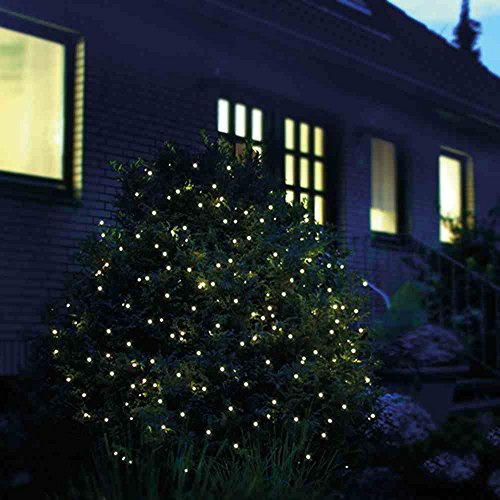 LED Lichternetz 2x2 m 160 LED Lichtnetz 2 x 2 m warmweiß innen außen