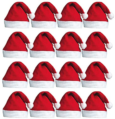 Redstar Fancy Dress 100 Cappelli Babbo Natale Confezione Cappelli Natale - Cappello Costume Babbo Natale – Accessori Natalizi Babbo Natale Adulti - Cappelli Rossi Vestito Babbo Natale