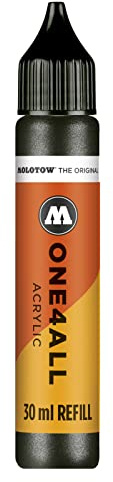 Molotow ONE4ALL Refill Acryl, Farbe 223 metallic schwarz 30 ml, Nachfülltinte für Permanentmarker