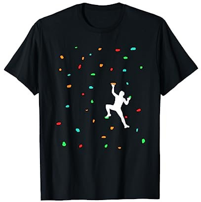 Bunte Kletterwand Kletter Zubehör Klettern Boulder T-Shirt