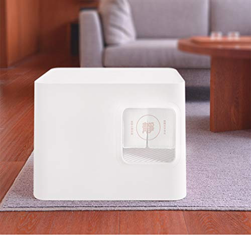 Dvuboo Lettiera per Gatti Autopulenti Chiusa Totalmente Cat Igienici Super Toilette per Gatti Facile da Pulire e Deodorante Anti-Spruzzi Adatto a Gatti Domestici Jumbo Large Space,Bianca