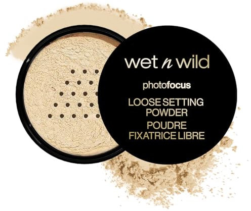 Wet n Wild Photo Focus Loose Setting Powder, Cipria Fissante Leggera per Opacizzare, Assorbire Sebo in Eccesso e Fissare il Make-up con Finish Naturale e Setoso, Tonalità Banana, 20g