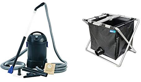 Oase 50529 PondoVac Classic Aspirateur de Bassin & Hozelock Panier d’aspirateur pour Bassin, Argent/Noir, 40 x 25 x 15 cm