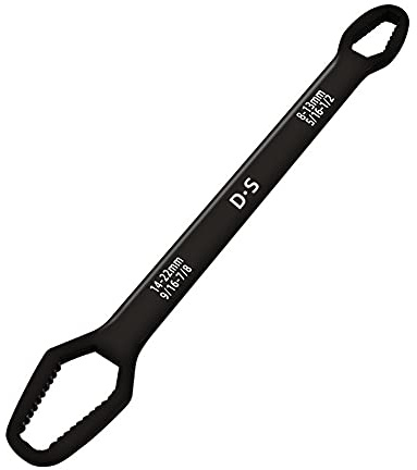 iSpchen Universal Doppel-Ringschlüssel Torx-Schlüssel Multifunktional Doppelringschlüssel 8mm-22mm verstellbar Reparaturschlüssel Werkzeug Schraubenmuttern Entfernungswerkzeug