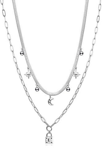 Brosway Collana Donna, Collana in Acciaio e Cristalli con Simbolo Luna | Collezione Chant - BAH47