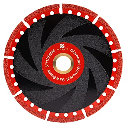 Lama diamantata per taglio di metalli 5 - BRSCHNITT 125mm Lama diamantata multiuso per sega diamantata per tondo per cemento armato Angolo di ferro in acciaio inossidabile Calcestruzzo.