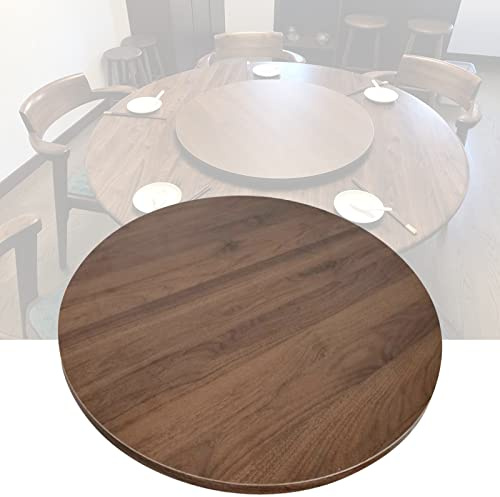 Grand Plateau Tournant Lazy Susan, 60cm/70cm/80cm Plat Rotatif Rond En Bois, Rond Plaque De Service Rotatif, 360° Plateau Rotatif D'affichage, Pour La Table À Manger ( Color : A , Size : 60cm-24in )