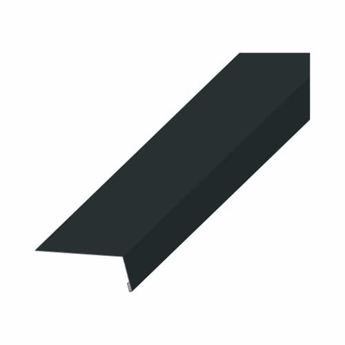 4 Home & Garden Rinneneinhang Rinneneinhangblech Aluminium Anthrazit 200cm | Dachblech Traufblech Tropfkante Winkelblech 2m
