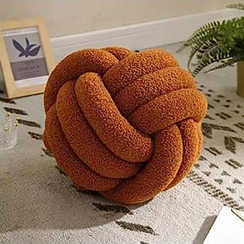 Knot Pillow Knot Cushion Home Cuddle Pillow Throw Pillows Aesthetic Pillows, Soft Home Decor Knotted Ball Pillows, Cute Decor of Bed, Floor, Sofa (Brown)