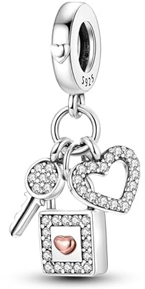 Safety Chain Nurse Mother Daughter Fatima Hamsa Star Love Charm Bead Pendant 925 Sterling Silver Compatible With Pandora Charm Moments Bracelet