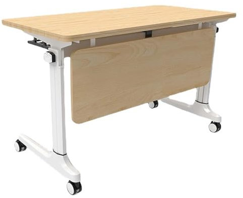 HUHJYUGE Computertisch mit Rollen, Klappbar Schreibtisch, PC Tisch Gaming, Computertisch Bürotisch Ergonomischer, Heimbüro Schreibtisch, Officetisch für Home, Office