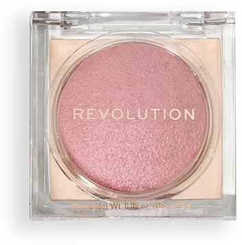 Revolution, Beam Bright Blush, Colorete en Polvo para el Rostro, Mezclable y Modulable, Acabado Luminoso para Mejillas Radiantes, Vegano y Libre de Crueldad, Pink Party