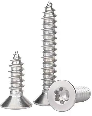 M4×14mm Torx Senkkopf-Holzschrauben 304 Edelstahl selbstschneidende Schrauben für Holz Vollgewinde Holzbearbeitungsbefestigung(100S tück)