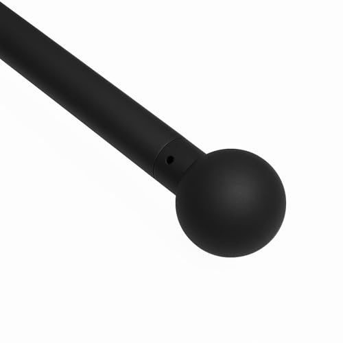 TIENDA EURASIA – Barra Cortinas Extensible Deco | Material Hierro Forjado | Medidas 10 mm 80-110 cm | Hierro + Zinc | Hierro + Aluminio (Bolla Negro)