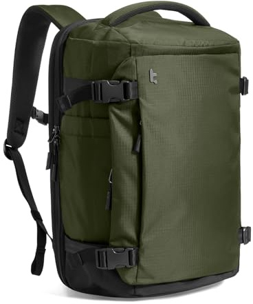 tomtoc 40L Reiserucksack, TSA-freundlicher Handgepäck Rucksack, Wasserdichter Rucksack Handgepäck Flugzeug, Leichter Business Laptop Rucksack Herren Damen für 17,3 Zoll, Großer Weekender-Tagesrucksack