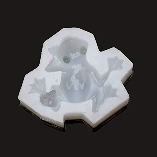 Moule en silicone brillant mignon pour porte-clés grenouille pour résine époxy, dessin animé, résine, artisanat, fabrication de bijoux, matrices de découpe, fabrication de cartes