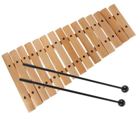 SUPVOX Holz xylophon mit Mallets für Pädagogisches Musikinstrument Sensorische Entwicklung Einfaches Lernen Montessori für Kleinkinder und Anfänger
