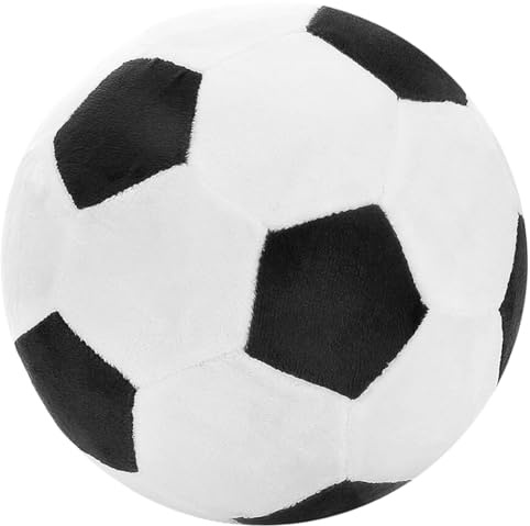 JynxtoyZeal Giocattolo Calcio Peluche,Peluche Forma Calcio,Plush Farcito Giocattolo Pallone Giocattoli,Cuscino In Plush Con Design Calcistico -25cm