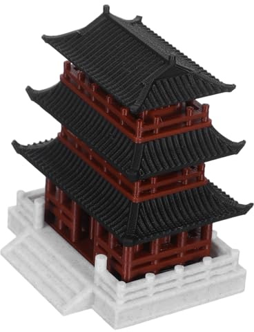 GALPADA Miniature Chinese Pavilion Ornament Vintage Micro Landscape Building for Garden Decorations Aquarium Decor and Desktop Display with Detailed Craftsmanship