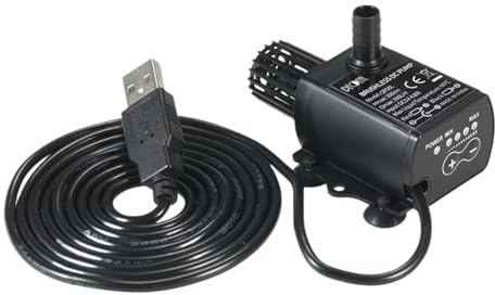 tulahkomen Water Pump | USB-Powered with Filter Circulation System,Small Water Pump for Pond Fountain | for Fountain Pond Hydroponics Aquarium Home Basement Garden Patio Camping