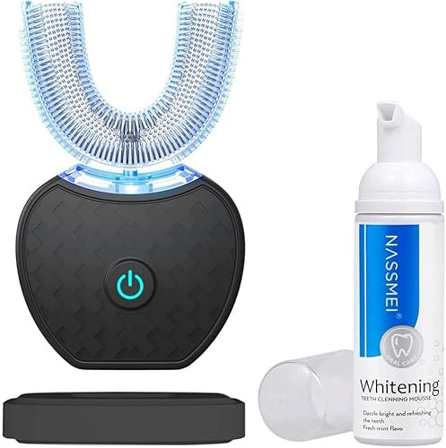 Cepillo de Dientes Ultrasónico Automático, Cepillo de Dientes Eléctrico Ultrasónico 360° para Adultos