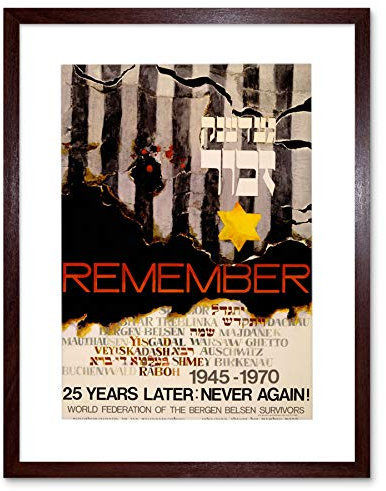 POLITICAL HUMANITY HOLOCAUST MEMORIAL JEWISH FRAMED ART PRINT PICTURE F12X941