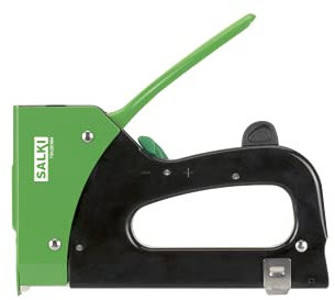 SALKI TSK28/36M Grapadora Manual Metálica de Doble Función – Compatible con Grapas 28 y 36 (10–14 mm), Regulador de Fuerza, Cierre de Seguridad y Placa-Resorte Incorporada