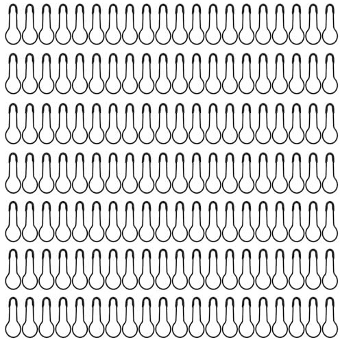 500 Stück 2,3 cm Metall-Kürbis-Sicherheitsnadeln, Kolbennadel, Kalebasen-Anstecknadeln für Kleidung, Basteln und Heimwerken, Heimzubehör (schwarz)