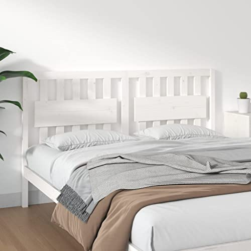 CKioict Betthaupt Wandkissen Bett Bettkopfteil Schlafzimmer Bett-Kopfteil WeiÃŸ 165,5x4x100 cm Massivholz KieferGeeignet für Schlafzimmer, Gästezimmer, Schlafsaal