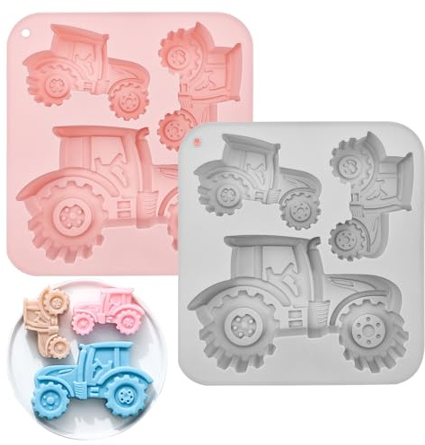 Silikonformen für kleine Autos, 3D-Auto-Silikonformen, Fondant, Kuchenform, Backwerkzeug, 2 Stück