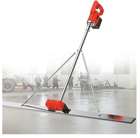 Kabelloses elektrisches Estrich-Zement-Oberflächen-Nivellierlineal, elektrisches Betonestrich-Vibrationswerkzeug, 150 cm Klinge, Betonoberfläche, Estrich, mit bürstenlosem Motor, 2 Batterien