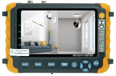Tester per telecamere a circuito chiuso, IV8W Monitor tester telecamera CCTV 8MP ADH CVI TVI CVBS 4 Ins 1 Telecamere HD Tester coassiale 12V Potenza di uscita CCTV Tester Strumento di prova